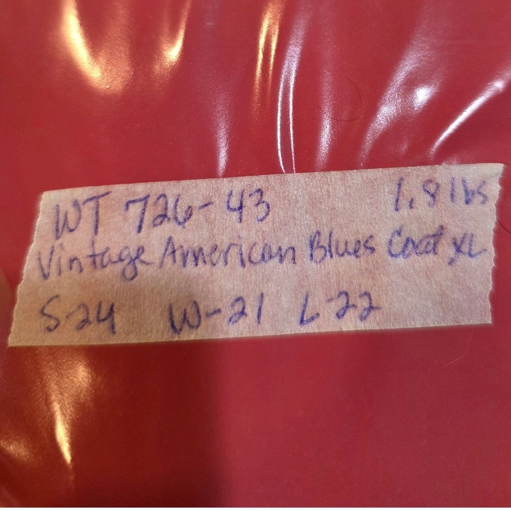 Vintage America Blues Denim Jacket Blue Paisley Lining XL - Picture 6 of 6